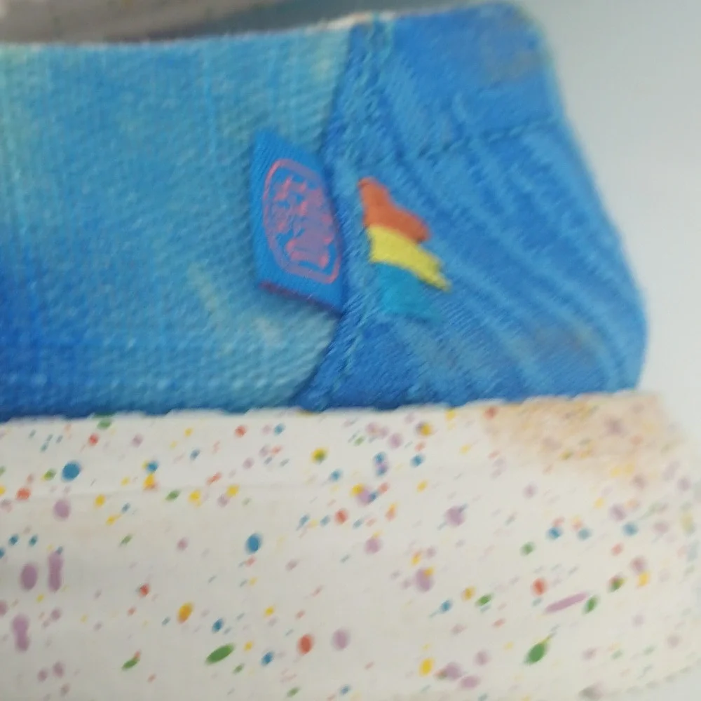 Hey Dude Wendy Youth Rainbow Tie Dye Unicorn Slip On Loafers Shoes Kids Size 12